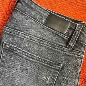 Hidden Charcoal Gray Straight Cropped Jeans (Carly Jean Los Angeles)